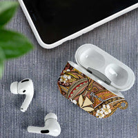 Personalised Hawaii Tribal Humpback Whale AirPods Case Melemele Hibiscus Seamless Pattern