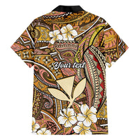 Personalised Hawaii Tribal Humpback Whale Family Matching Off The Shoulder Long Sleeve Dress and Hawaiian Shirt Melemele Hibiscus Seamless Pattern LT9 - Polynesian Pride