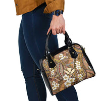 Personalised Hawaii Tribal Humpback Whale Shoulder Handbag Melemele Hibiscus Seamless Pattern LT9 - Polynesian Pride