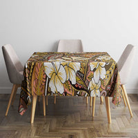 Personalised Hawaii Tribal Humpback Whale Tablecloth Melemele Hibiscus Seamless Pattern