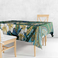 Personalised Hawaii Tribal Humpback Whale Tablecloth Omaomao Hibiscus Seamless Pattern