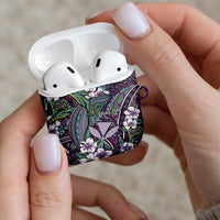 Personalised Hawaii Tribal Humpback Whale AirPods Case Poni Hibiscus Seamless Pattern