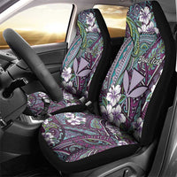 Personalised Hawaii Tribal Humpback Whale Car Seat Cover Poni Hibiscus Seamless Pattern