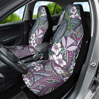 Personalised Hawaii Tribal Humpback Whale Car Seat Cover Poni Hibiscus Seamless Pattern