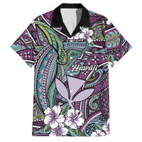 Personalised Hawaii Tribal Humpback Whale Family Matching Tank Maxi Dress and Hawaiian Shirt Poni Hibiscus Seamless Pattern