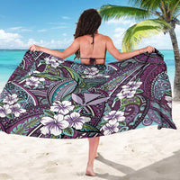 Personalised Hawaii Tribal Humpback Whale Sarong Poni Hibiscus Seamless Pattern