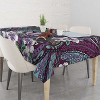 Personalised Hawaii Tribal Humpback Whale Tablecloth Poni Hibiscus Seamless Pattern