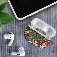 Personalised Hawaii Tribal Humpback Whale AirPods Case Ulaula Hibiscus Seamless Pattern