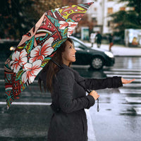 Personalised Hawaii Tribal Humpback Whale Umbrella Ulaula Hibiscus Seamless Pattern