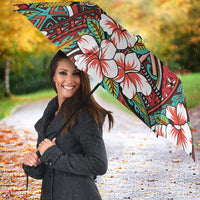 Personalised Hawaii Tribal Humpback Whale Umbrella Ulaula Hibiscus Seamless Pattern