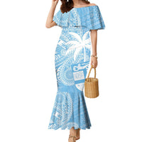 Custom Indo Fijians Mermaid Dress Fiji ke Hindustani Polyneisan Paisley Blue Style LT9 Women Blue - Polynesian Pride