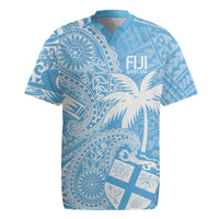 Custom Indo Fijians Rugby Jersey Fiji ke Hindustani Polyneisan Paisley Blue Style