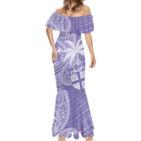 Custom Indo Fijians Mermaid Dress Fiji ke Hindustani Polyneisan Paisley Purple Style