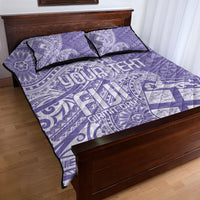 Custom Indo Fijians Quilt Bed Set Fiji ke Hindustani Polyneisan Paisley Purple Style