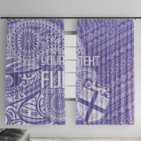 Custom Indo Fijians Window Curtain Fiji ke Hindustani Polyneisan Paisley Purple Style