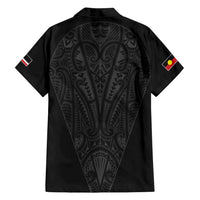 Queensland Maori Rugby Nga Hau e Wha Family Matching Off Shoulder Maxi Dress and Hawaiian Shirt Black Motif