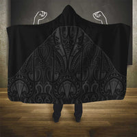 Queensland Maori Rugby Nga Hau e Wha Hooded Blanket Black Motif