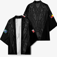Queensland Maori Rugby Nga Hau e Wha Kimono Black Motif - Polynesian Pride