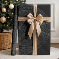 Queensland Maori Rugby Nga Hau e Wha Wrapping Paper Black Motif - Polynesian Pride