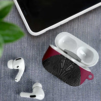 Queensland Maori Rugby Nga Hau e Wha AirPods Case Maroon Motif LT9 - Polynesian Pride