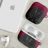 Queensland Maori Rugby Nga Hau e Wha AirPods Case Maroon Motif LT9 - Polynesian Pride