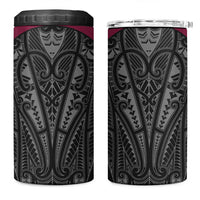 Queensland Maori Rugby Nga Hau e Wha 4 in 1 Can Cooler Tumbler Maroon Motif