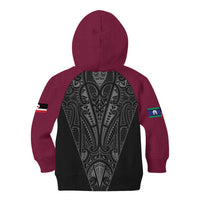 Queensland Maori Rugby Nga Hau e Wha Kid Hoodie Maroon Motif