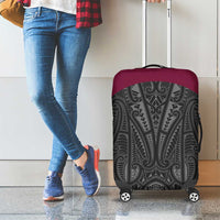 Queensland Maori Rugby Nga Hau e Wha Luggage Cover Maroon Motif