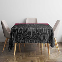 Queensland Maori Rugby Nga Hau e Wha Tablecloth Maroon Motif