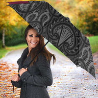 Queensland Maori Rugby Nga Hau e Wha Umbrella Maroon Motif - Polynesian Pride
