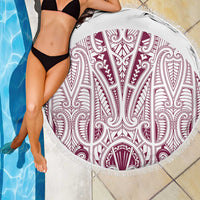 Queensland Maori Rugby Nga Hau e Wha Beach Blanket White Motif