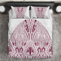 Queensland Maori Rugby Nga Hau e Wha Bedding Set White Motif