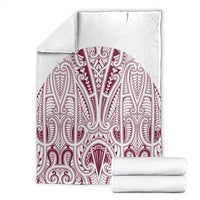 Queensland Maori Rugby Nga Hau e Wha Blanket White Motif