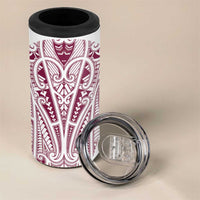 Queensland Maori Rugby Nga Hau e Wha 4 in 1 Can Cooler Tumbler White Motif