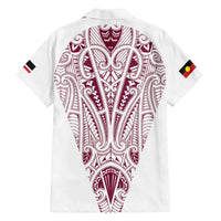 Queensland Maori Rugby Nga Hau e Wha Family Matching Off The Shoulder Long Sleeve Dress and Hawaiian Shirt White Motif