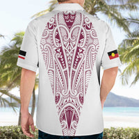 Queensland Maori Rugby Nga Hau e Wha Hawaiian Shirt White Motif