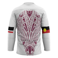 Queensland Maori Rugby Nga Hau e Wha Hockey Jersey White Motif - Polynesian Pride