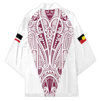 Queensland Maori Rugby Nga Hau e Wha Kimono White Motif - Polynesian Pride