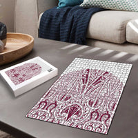 Queensland Maori Rugby Nga Hau e Wha Puzzle White Motif - Polynesian Pride