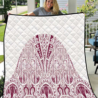 Queensland Maori Rugby Nga Hau e Wha Quilt White Motif
