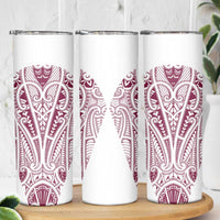 Queensland Maori Rugby Nga Hau e Wha Skinny Tumbler White Motif