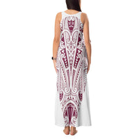 Queensland Maori Rugby Nga Hau e Wha Tank Maxi Dress White Motif