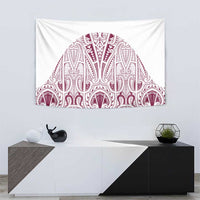 Queensland Maori Rugby Nga Hau e Wha Tapestry White Motif