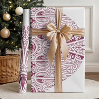 Queensland Maori Rugby Nga Hau e Wha Wrapping Paper White Motif - Polynesian Pride