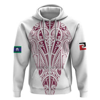 Queensland Maori Rugby Nga Hau e Wha Zip Hoodie White Motif