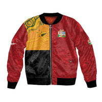 Custom British Lions-AUNZ Bomber Jacket Australia-New Zealand Indigenous Motif LT9 Unisex Red - Polynesian Pride