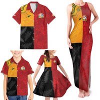 Custom British Lions-AUNZ Family Matching Tank Maxi Dress and Hawaiian Shirt Australia-New Zealand Indigenous Motif