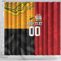 Custom British Lions-AUNZ Shower Curtain Australia-New Zealand Indigenous Motif