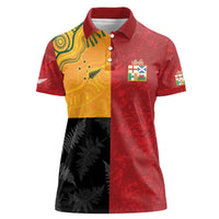 Custom British Lions-AUNZ Women Polo Shirt Australia-New Zealand Indigenous Motif