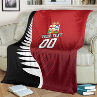 Custom British Lions New Zealand Blanket Half Black Fern